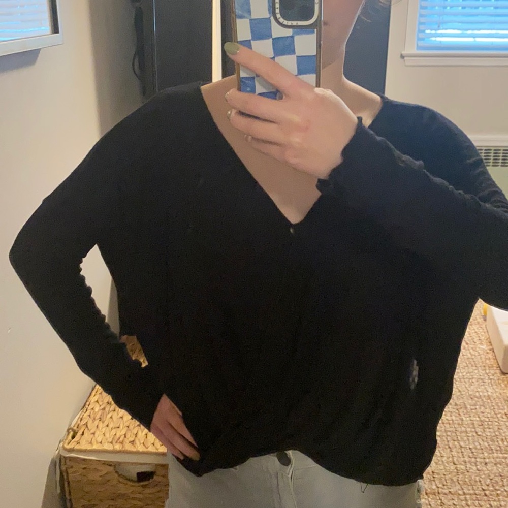 Urban outfitters High low V-neck blouse